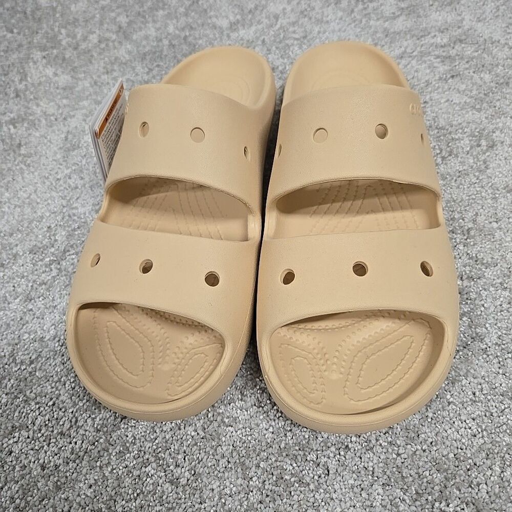 Crocs‎ Classic Slide Sandal V2 Beige Tan Men’s Size 11 NWT - Picture 2 of 7